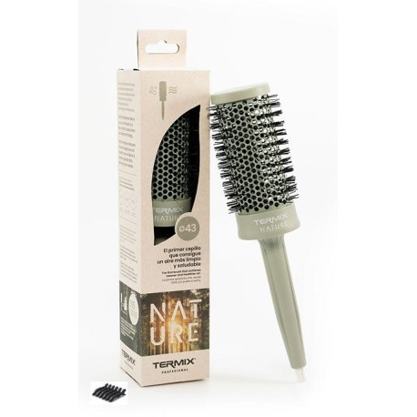 NATURE ROUND HAIR BRUSH 43 + HAIR CLIPS SET 6KS